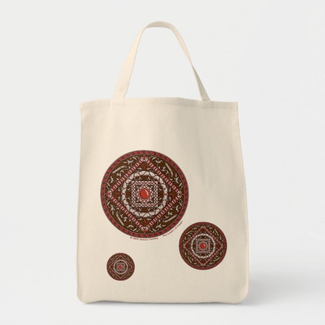 Bolso De Tela Aries Mandala Tote Bag (Frente)