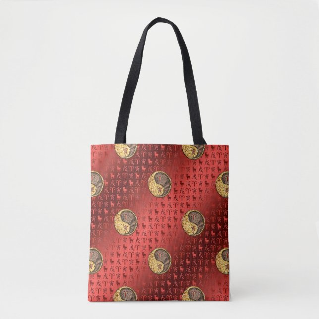 Bolso De Tela Aries y el tigre de la Tierra (Anverso)