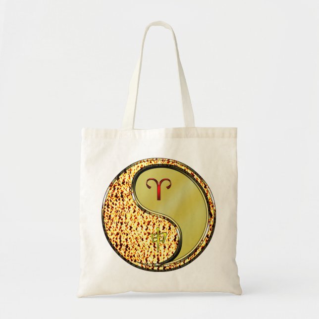 Bolso De Tela Aries y Mono de Metal (Frente)
