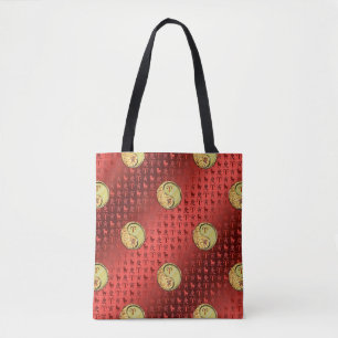 Bolso De Tela Aries y Tigre de Metal