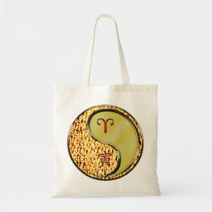 Bolso De Tela Aries y Tigre de Metal