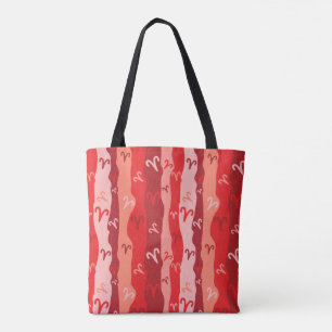 Bolso De Tela Aries Zodiac Stripes