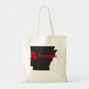 Bolso De Tela Arkansack Texto Rojo