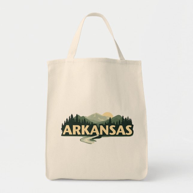 Bolso De Tela Arkansas Estados Unidos (Frente)