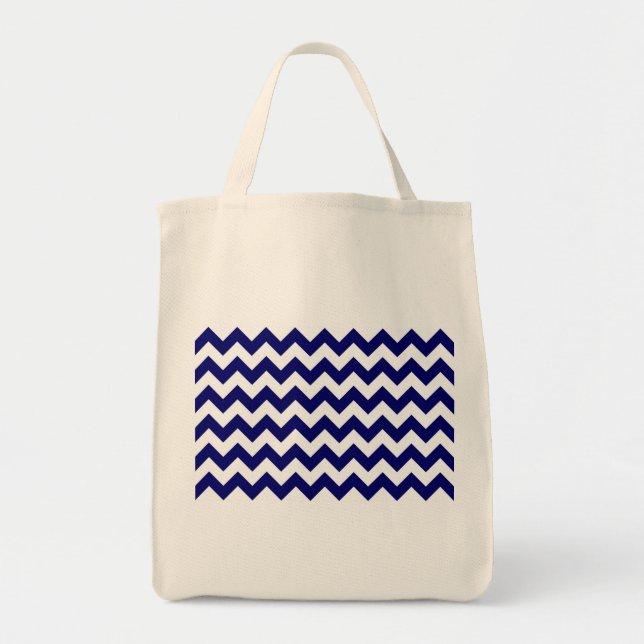 Bolso De Tela Armada y zigzag blanco (Frente)