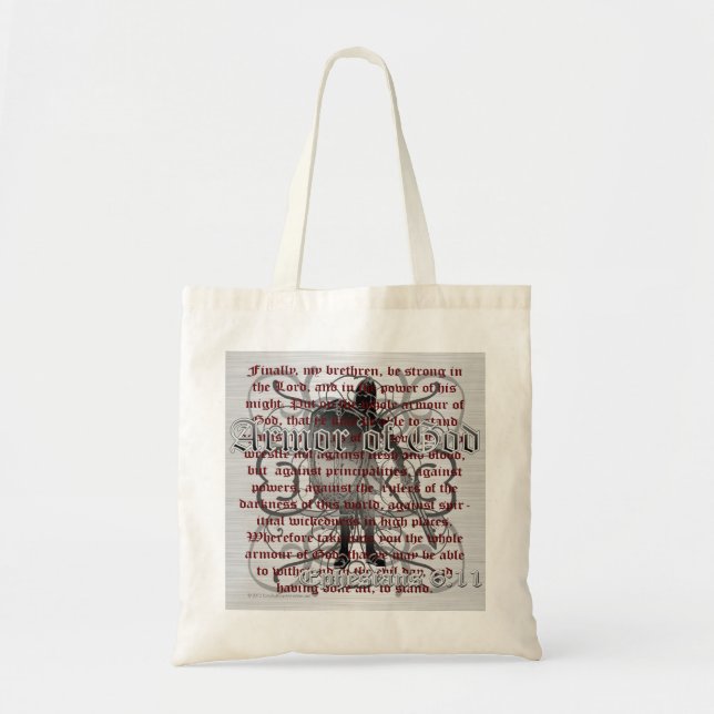 Bolso De Tela Armadura del soldado de dios (Frente)