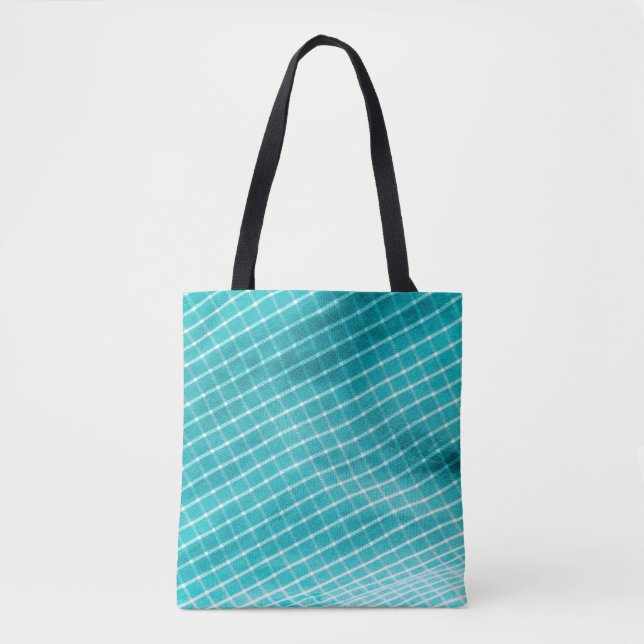 Bolso De Tela Armario textil de fondo a cuadros. (Anverso)