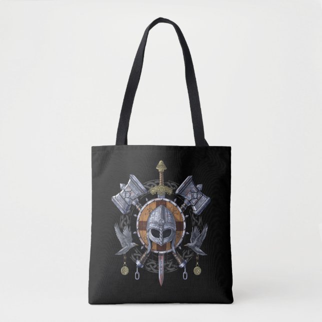 Bolso De Tela Armería de Norse Viking Warrior (Anverso)