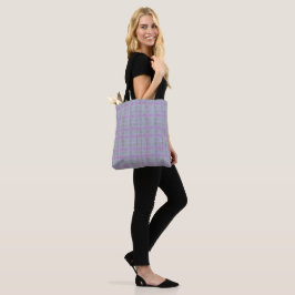 Bolso De Tela Armonía de Cuadros Lavanda