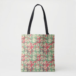 Bolso De Tela Armonía de Tinta y Rosas - Patrón Continuo
