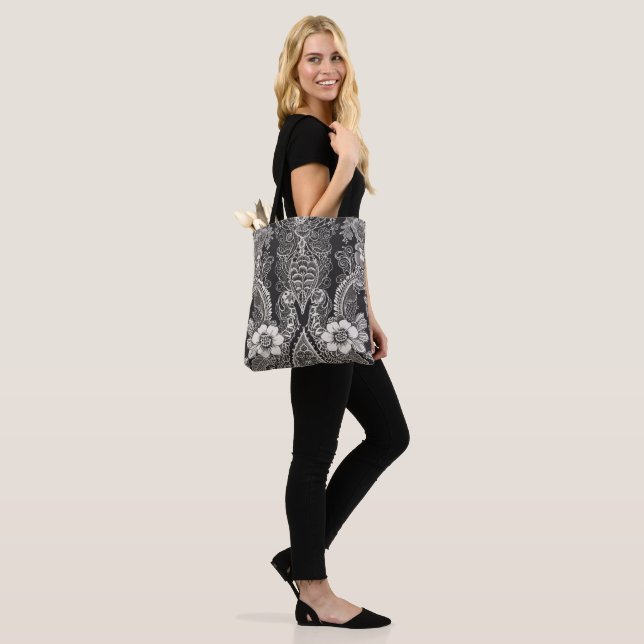 Bolso De Tela Armonía floral de encaje (Puesto)