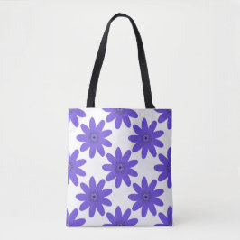 Bolso De Tela 'Armonía Floral' Patrón Púrpura Intenso