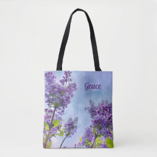 Bolso De Tela Armonía Y Gracia Inspirador Lilac