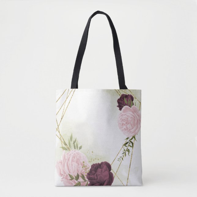 Bolso De Tela aroma floral rosa de cabernet (Anverso)