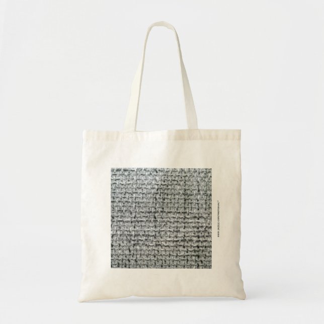 Bolso De Tela Arpillera Gris (Frente)