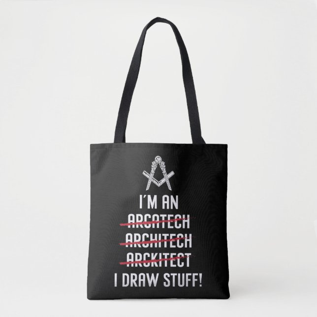 Bolso De Tela Arquitecto I m an I Draw Stuff Job Architecture (Anverso)