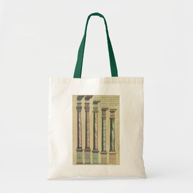 Bolso De Tela Arquitectura de época, los 5 pedidos arquitectónic (Frente)