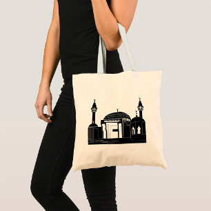 Bolso De Tela Arquitectura de mezquita minimalista arte de línea