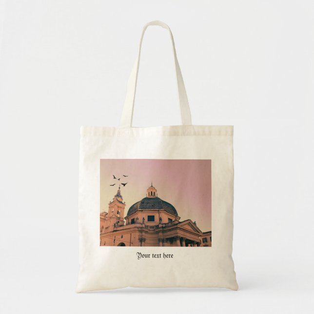 Bolso De Tela Arquitectura de Roma y escultura de estatuas perso (Frente)