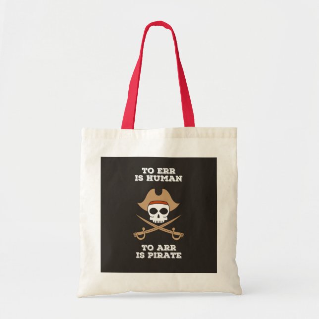 Bolso De Tela Arr tiene gusto de un tote del pirata (Frente)