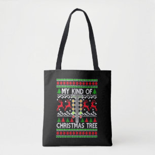 Bolso De Tela Arrastrar Carreras Árbol de Navidad Ugly Xmas Swea