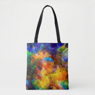 Bolso De Tela Arreglo creativo de elementos fractales, luces a