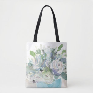 Bolso De Tela Arreglo de primavera - Bouquet acuarela