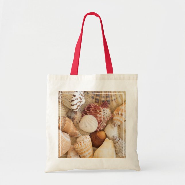 Bolso De Tela Arreglo del Seashell (Frente)