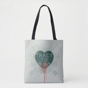 Bolso De Tela Arrow "Attracted To Bad Boys" Pierced Heart