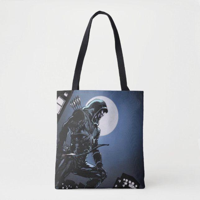 Bolso De Tela Arrow | Green Arrow In Moonlight (Anverso)