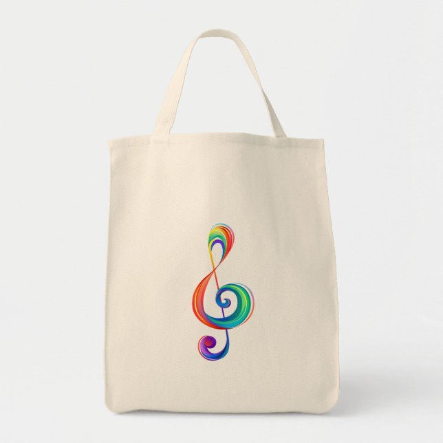 Bolso De Tela Arroyo arcoiris estratificado (Frente)