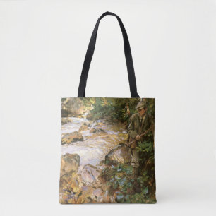 Bolso De Tela Arroyo de truchas en el Tirol por John Singer Sarg