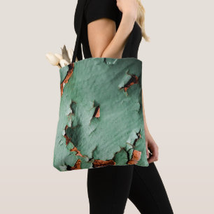 Bolso De Tela Arroz marrón turquesa Guay metalizado