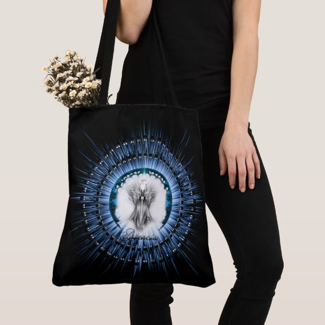 Bolso De Tela Arsencia Ethereal Silver Light Fractal Art (Detalle)