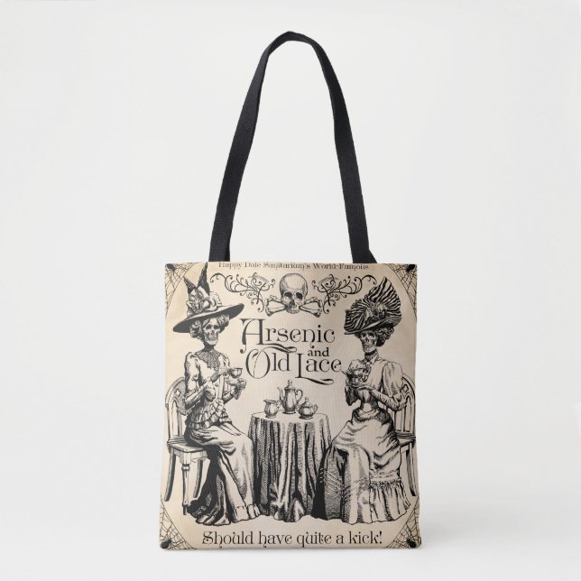 Bolso De Tela Arsénico y antiguo encaje (Anverso)
