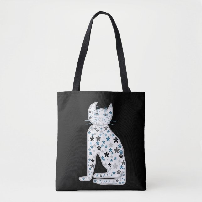 Bolso De Tela Art, Clipart Cute Cat (Anverso)