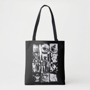 Bolso De Tela ART COLLAGE blanco y negro + tus ideas
