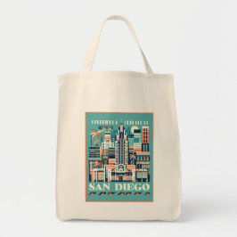 Bolso De Tela Art Deco de San Diego California