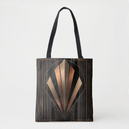 Bolso De Tela Art Deco Metallic Geometric Elegance