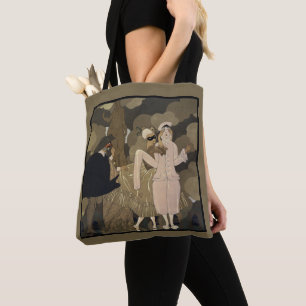 Bolso De Tela Art Deco vintage, sorpresa de George Barbier