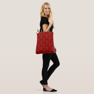 Bolso De Tela Art Nouvea rojo y oro