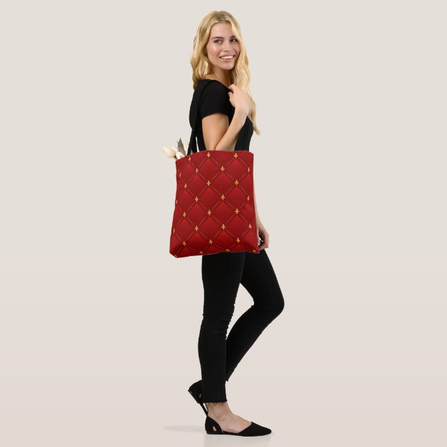 Bolso De Tela Art Nouvea rojo y oro (Puesto)