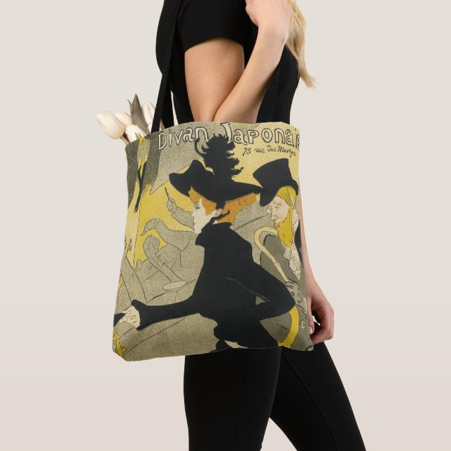 Bolso De Tela Art Nouveau, Divan Japonais por Toulouse Lautrec (Detalle)