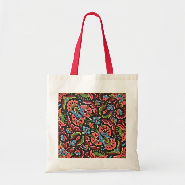 Bolso De Tela Art Nouveau floral Christopher dresser jacquard (Frente)