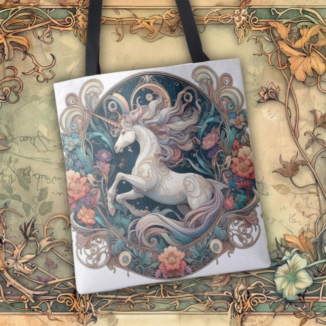 Bolso De Tela Art Nouveau Flowing Lines of Beauty (Subido por el creador)