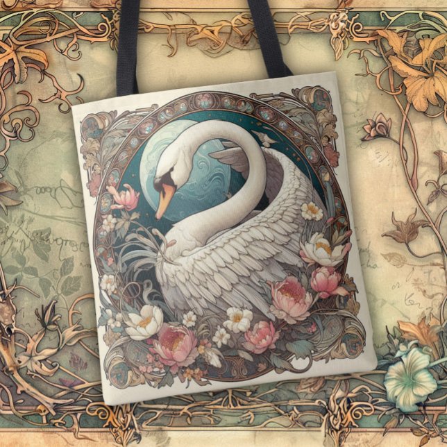 Bolso De Tela Art Nouveau Flowing Lines of Beauty (Subido por el creador)