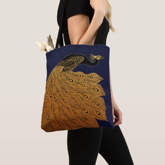 Bolso De Tela Art Nouveau Peacock Will Bradley (Detalle)