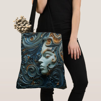 Bolso De Tela Arte 3D de Moonlit Woman