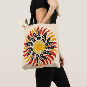 Bolso De Tela Arte aborigen australiano Sunshine