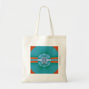 Bolso De Tela Arte abstracto acuático coral retro futurista